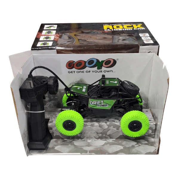 GOOYO Rock Climbing RC Off-Road Buggy Car – Remote Control 4WD Drift Pioneer (Green)