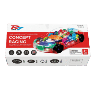 RY TOYS Concept Racing Educational Transparent Car with Light, Music & Rotating Gears (RY-368-45)