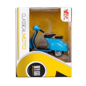 MING YING Classical Moto MY66 Die-Cast Scooter Model Toy – Vintage Vespa Style (Blue)