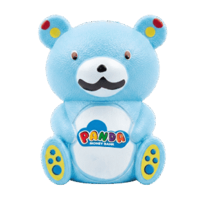 Cute Panda Bear Money Bank – Kids Coin Saving Box Toy (Blue)