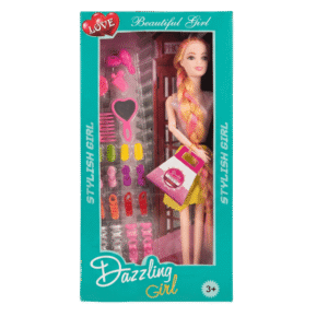 Dazzling Girl Fashion Doll with Beauty Accessories Set – Beautiful Girl Doll for Kids