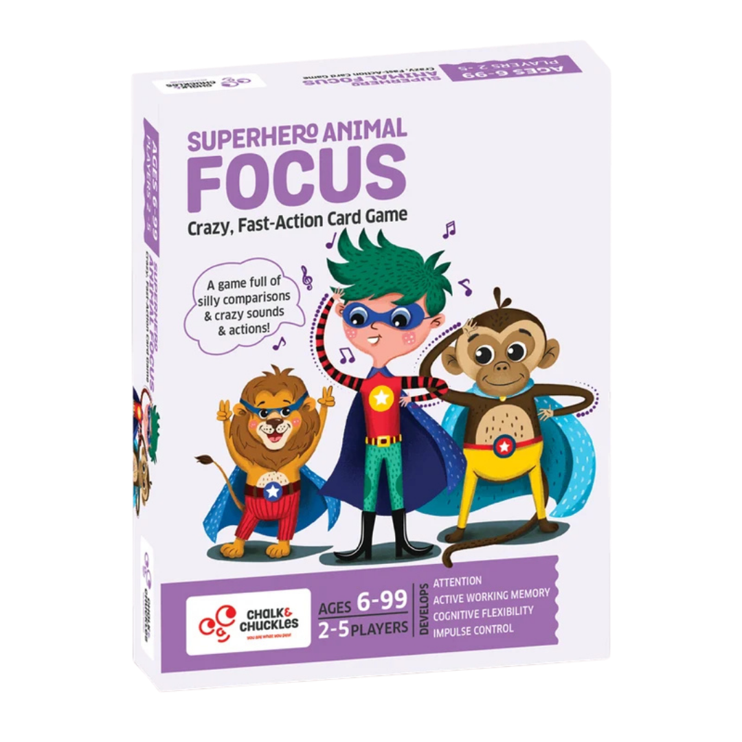 Chalk & Chuckles Superhero Animal Focus Card Game