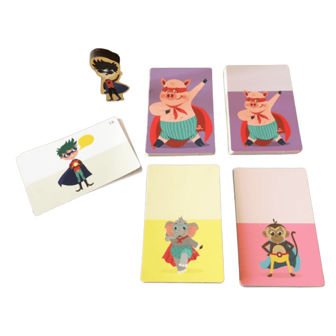 Chalk & Chuckles Superhero Animal Focus Card Game - Image 2
